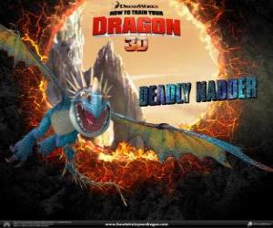 пазл Deadly Nadder, одна из самых красивых драконов в мире, которая обладает самым жарким огнем